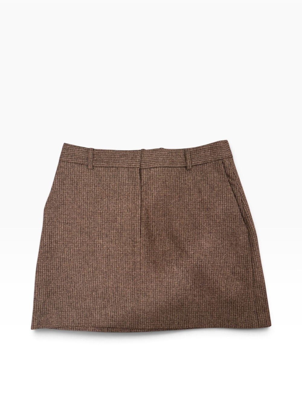 Babaton Aritzia Brown Plaid Mini Skirt Size 10 New w/ Tags